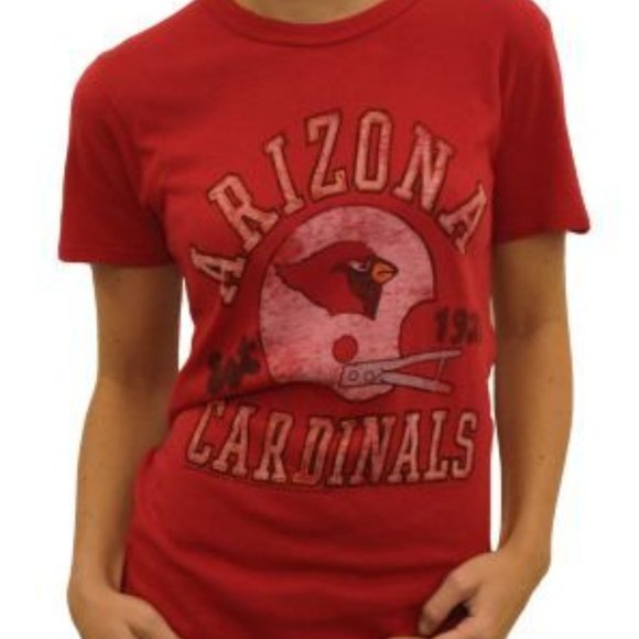 JUNK FOOD Red Vintage Look NFL Arizona Cardinals Short Sleeve Tee NWT - Picture 5 of 6